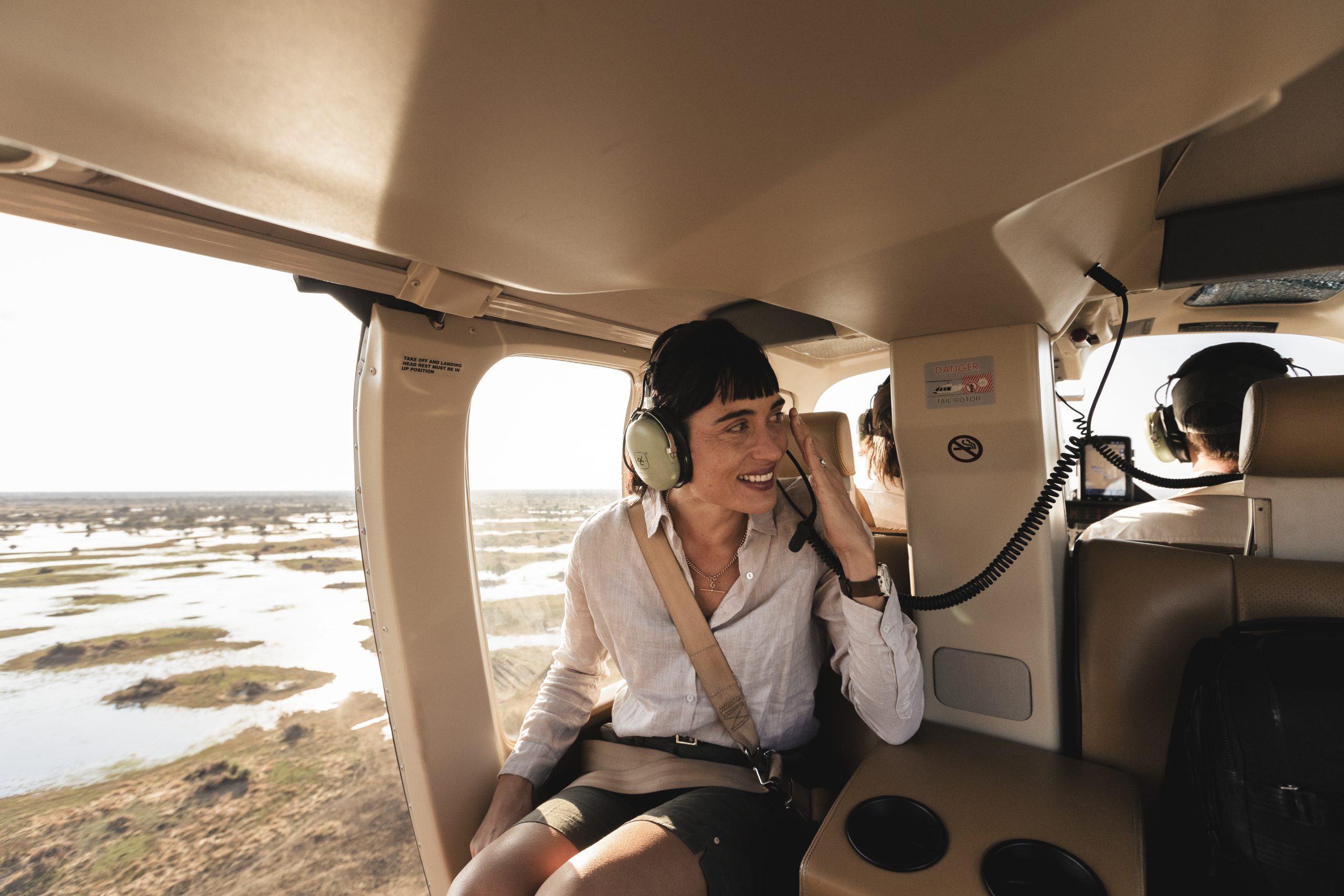 Helicopter wildlife photography safari with Wilderness Little Mombo